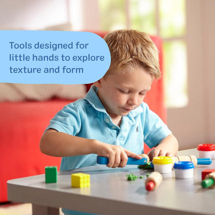 Melissa & Doug Clay Play Activity Set With Sculpting Tools and 8 Tubs of Modelling Dough