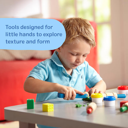 Set de actividades Melissa & Doug Clay Play con herramientas de escultura y 8 botes de plastilina