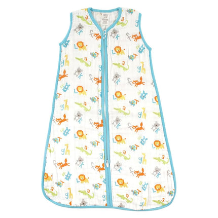 Luvable Friends Baby Infant Soft Muslin Or Jersey Safe Wearable Sleeping Bag, ABC Muslin, 12-18 Months