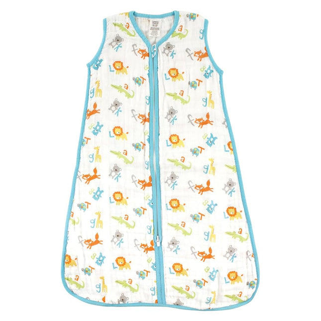 Luvable Friends Baby Infant Soft Muslin Or Jersey Safe Wearable Sleeping Bag, ABC Muslin, 6-12 Months