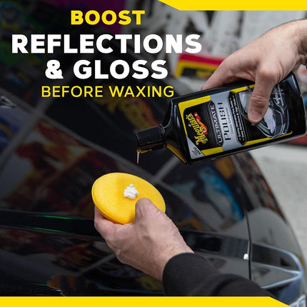 Meguiar's G19216EU Ultimate Car Polish Pre-Waxing Glaze 473ml. for deep Reflections and Maximum Gloss
