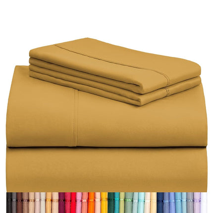 LuxClub 6 PC Bamboo Sheet Set w/ 18 inch Deep Pock