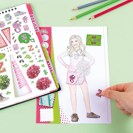Make It Real Disney Zombies Fashion Designer Drawing Kit - Light Table, Sketchbook, Stickers - Ages 8+
