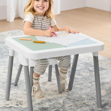 Skip Hop Discoverosity 3-in-1 Toddler Sensory Table with 13 Nature-Inspired Sensory Tools 8-Page Activity Guide 2 Bins and 2 Convertible lids, Age 18m+
