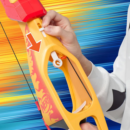 Nerf Pyrostrike Megabow, 42-Inch Bow Fires Arrows Up to 105 Feet, 2 Arrows with Soft Tips, Kids Outdoor Toys & Gifts, Ages 10+