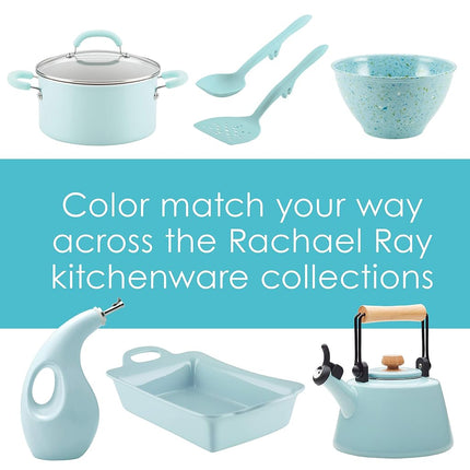 Rachael Ray 47915 3-Piece Lazy Tool Set Nylon Slotted Turner, Light Blue