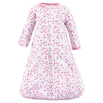 Hudson Baby Sac de couchage portable en coton à manches longues, couverture, licorne florale, manches longues, 18-24 mois