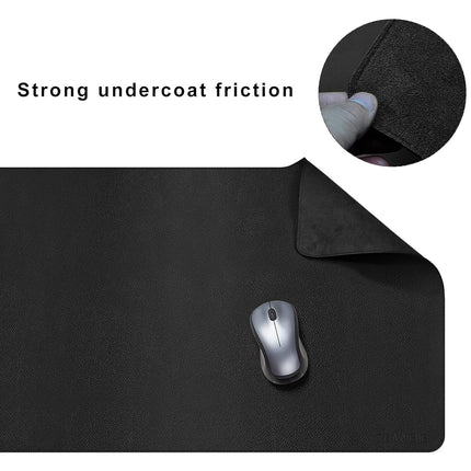 CENNBIE Desk Pads 140x50 cm Extra Large Gaming XXXL Leather Desk Mat for Full Desk Non-Slipped Desk Decor and Desk Protector for Office/Home(Black)