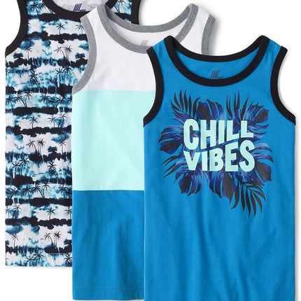 Débardeur pour grands garçons The Children's Place, imprimé tropical, taille M