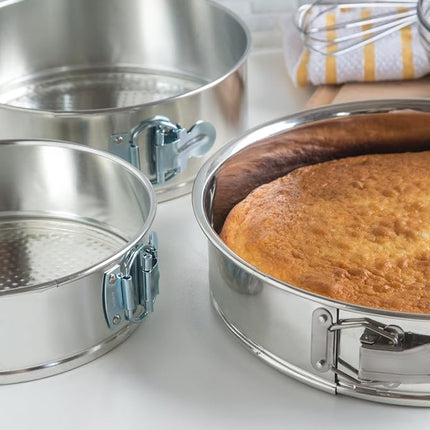 Fox Run 4560 Springform Pan Set, Tin-Plated Steel, 3-Piece