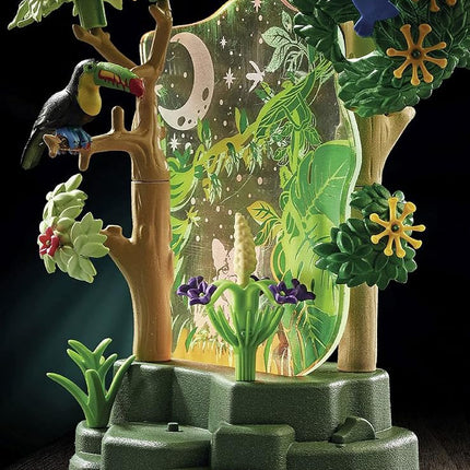 Playmobil Wiltopia 71009 Rainforest Nightlight with Toy Animals, Light and Sound, Sustainable Toy for Children Ages 4+