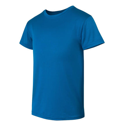 Hanes Boys' Big Originals Performance Mesh Tween T-Shirt Pack, Stretch Undershirts, 5-Pack, Black/Blue/Grey/White, Medium