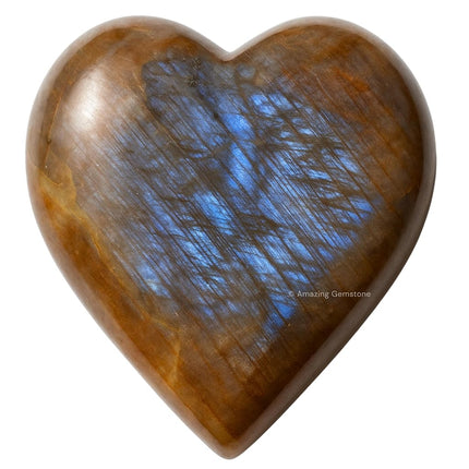 Amazing Gemstone Sun Moonstone Crystal Heart Palm 