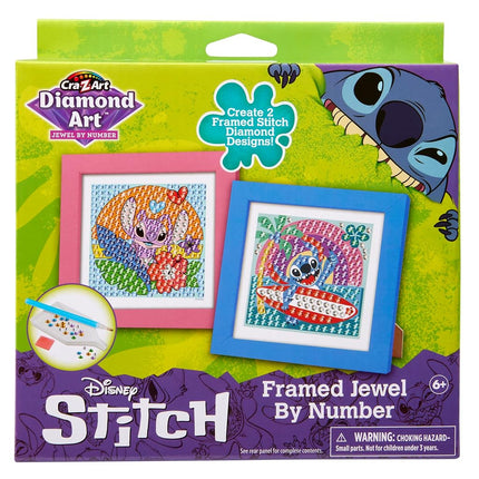 Cra-Z-Art Disney Stitch Framed Chunky Gem by Numbe