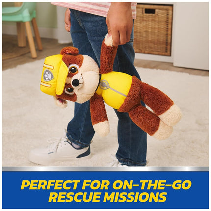 GUND Paw Patrol Official Rubble Take Along Buddy Plush Toy, Premium Stuffed Toy from 1 Year Old, Yellow/Brown, 33 cm