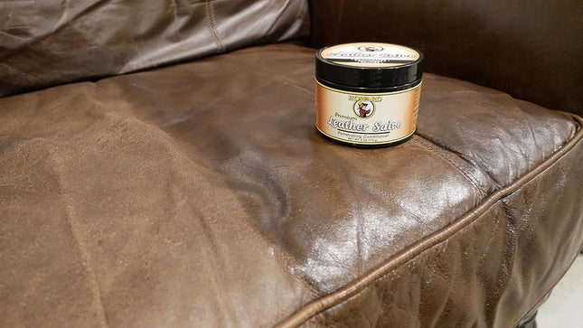 HOWARD PRODUCTS LS0006 Premium Leather Salve Conditioner, 170g - Renews Old Leather, Protects New Leather, Deep Penetrating Formula with Purified Lanolin, Neatsfoot, Coconut Oil, Beeswax