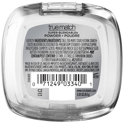 True Match Super-Blendable Powder by L'Oreal Paris Natural Ivory (c2) 9.5g