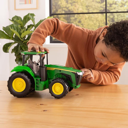 TOMY John Deere Light and Sound Tractor, Die Cast Farm Vehicle Toy with Sounds and Working Lights, Durable Construction, Collectible Farming Toy for Kids and Tractor Fans