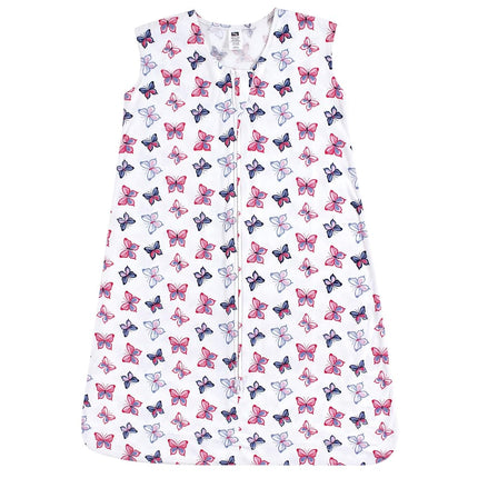Hudson Baby Wearable Safe Soft Jersey Cotton Sleeping Bag, Butterflies, 0-6 Months