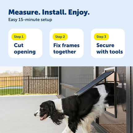 PetSafe Dog Door for Screen Door – Size Large – for Dogs and Cats up to 100 lb – Use in Screen Doors – Window Screens and Porch Screens
