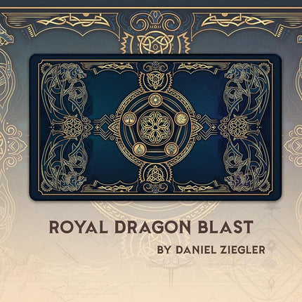 Paramint Royal Dragon Blast (Stitched) - MTG Playmat - Perfect for Magic The Gathering, Pokemon, YuGiOh, Anime - TCG Card Game Table Mat - Durable, Thick, Cloth Fabric, Rubber Bottom by Daniel Ziegler