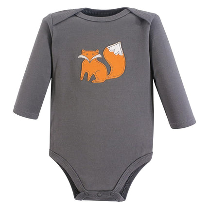 Lot de 5 bodys en coton unisexe Hudson Baby, motif forêt, 6-9 mois
