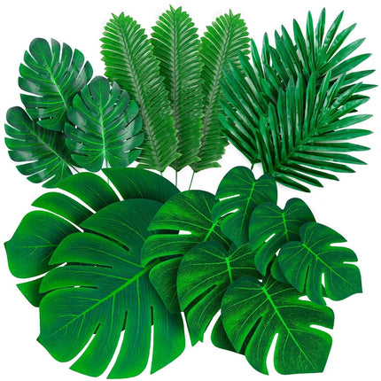Palm Leaves Artificial Tropical Monstera - 84 Pcs 