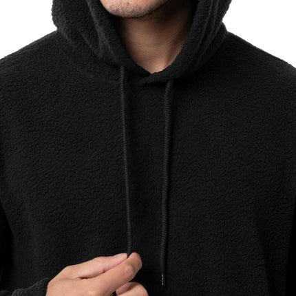 Sudadera con capucha Wrangler Sherpa para hombre, negra, L