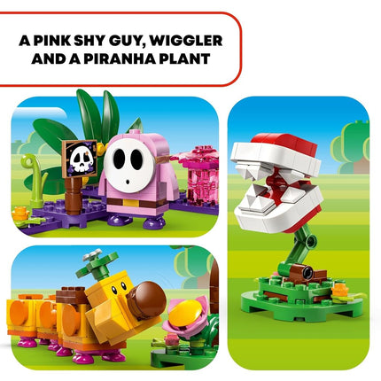 LEGO Super Mario Soda Jungle Maker Set, Customizable Nintendo Birthday Gift, Mario Playset for Kids, Pink Shy Guy and a Wiggler, Jungle Toys for Boys, Girls and Any Gamers Ages 7 and Up, 71434