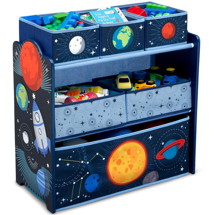 Delta Children Space Adventure 6 Bin Storage Toy Organiser