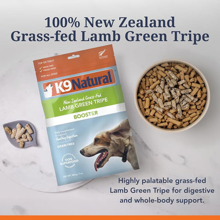 K9 Natural Lamb Green Tripe Freeze-Dried Dog Food Booster, Grain-Free, 200g