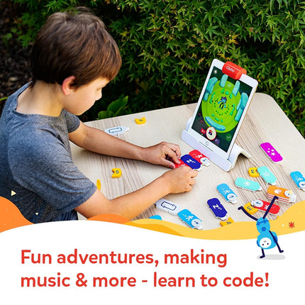 Osmo - Kit de démarrage Codage pour iPad - 3 jeux éducatifs - 5-10 ans et plus - Apprendre à coder, bases du codage et puzzles de codage - Jouet STEM - Logique, fondamentaux du codage, garçon et fille (Base Osmo iPad incluse)