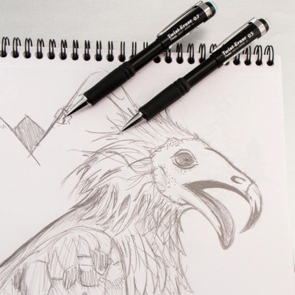 Portaminas Pentel Twist Erase III de 0,5 mm, paquete de 4 unidades de colores surtidos (1 de cada uno: negro, azul, verde, violeta)