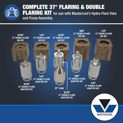 Mastercool (71098 Silver 37 Degree Hydraulic Flaring Tool Adapter Set