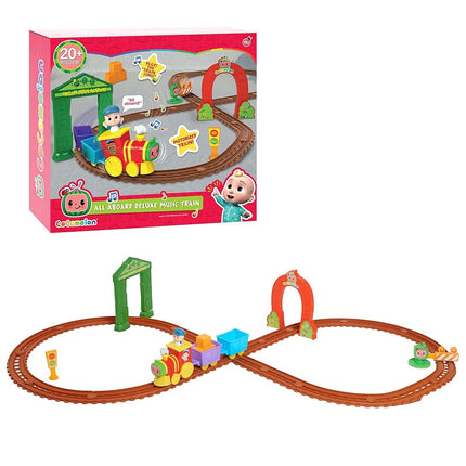 Tren Musical CoComelon All Aboard con Piezas Adicionales, 24 Piezas, Reproduce "The Train Song", Juguetes para Niños de 18 Meses en Adelante por Just Play
