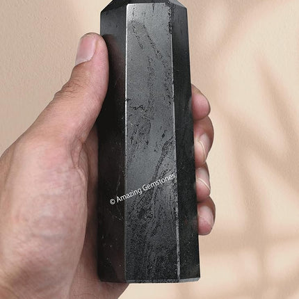 Large Hematite Crystal Towers ~ Natural Healing Crystal Point Obelisk for Reiki Healing and Crystal Grid (5.5" to 6" INCH)