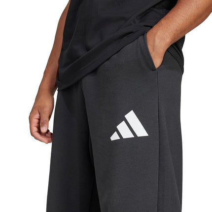 adidas Mens Essentials 3-bar Wide Leg Pants, Black/White, XXL Tall