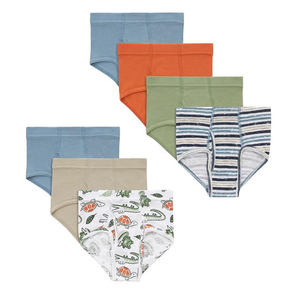 Hanes Ropa interior de algodón orgánico para niños pequeños, calzoncillos tipo bóxer y calzoncillos de algodón puro, paquetes múltiples, tostado, blanco, azul, verde, beige, 4-5T