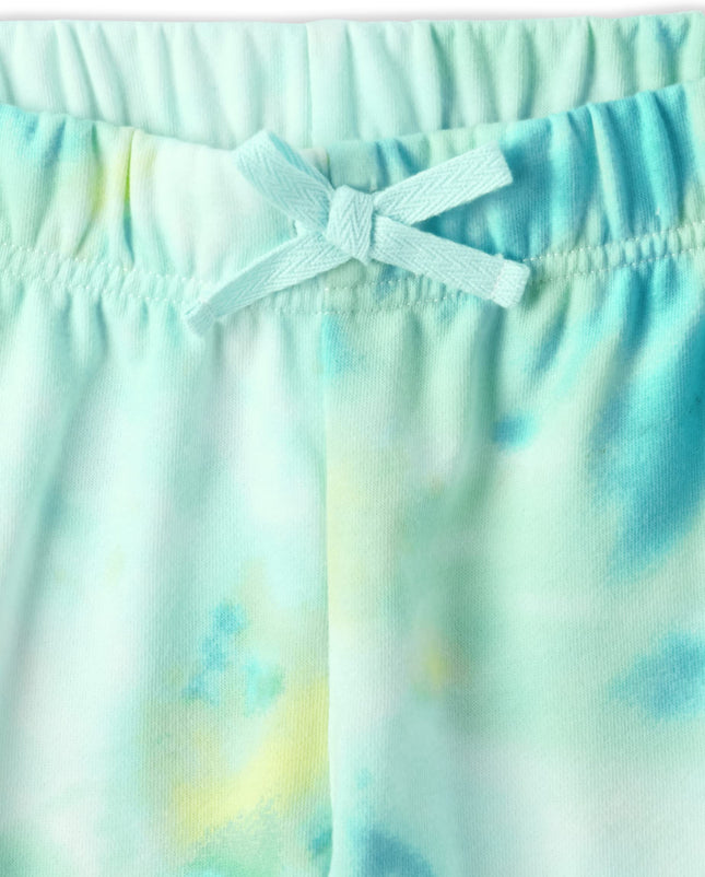 The Children's Place Girls' Active Flare Pants, Blue Tie Dye, Small