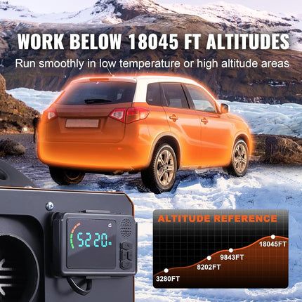 VEVOR 8 KW Diesel Air Heater, Bluetooth App Control All-on-one Diesel Heater with Automatic Altitude Adjustment, Remote Control and LCD, Portable Parking Heater for RV Trailer Camper Van Boat