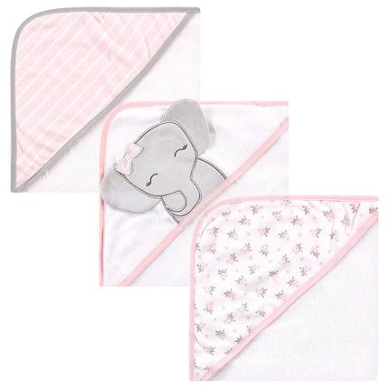 Hudson Baby Toallas con capucha ricas en algodón unisex para bebé, lindo elefante, talla única