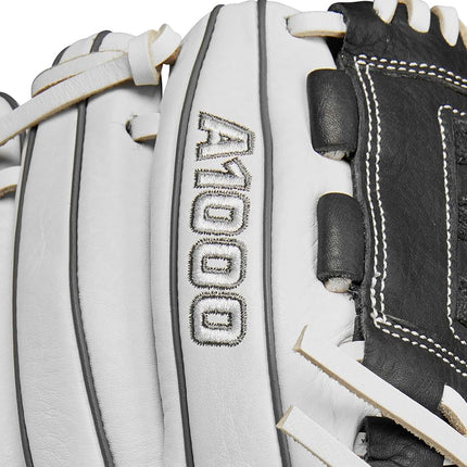 Wilson 2024 A1000® P12 12” Pitcher’s Fastpitch Softball Glove - White/Grey, Left Hand Throw