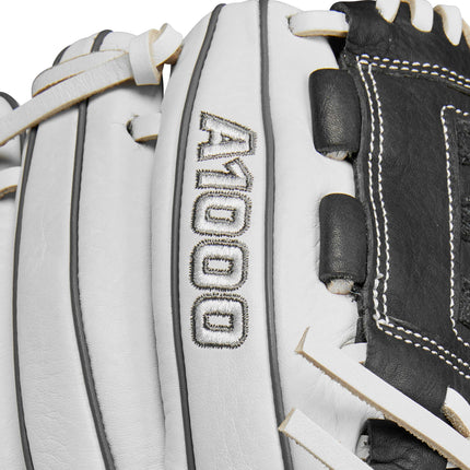 Wilson 2024 A1000® P12 12” Pitcher’s Fastpitch Softball Glove - White/Grey, Left Hand Throw