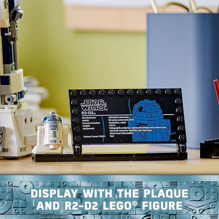 LEGO Star Wars R2-D2 Brick Built Droid Figure, Collectible May The 4th Toy with Exclusive 25th Anniversary Minifigure Darth Malak, Star Wars Gift Idea for Kids or Fans Ages 10 and Up, 75379