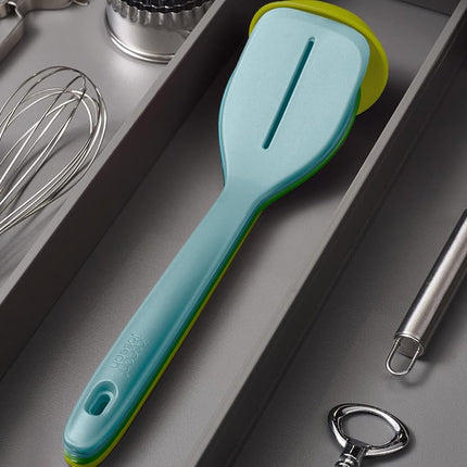 Joseph Joseph Duo 4-Piece Kitchen Utensil Set, Heat-Resistant Cooking Gadgets Ladle, Spoon and Turner, Opal