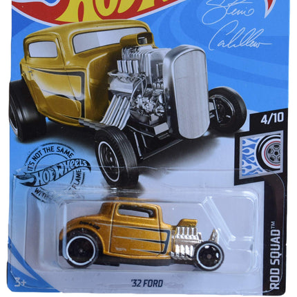 Hot Wheels Rod Squad Serie 4/10 '32 Coupe 105/250, Dorado