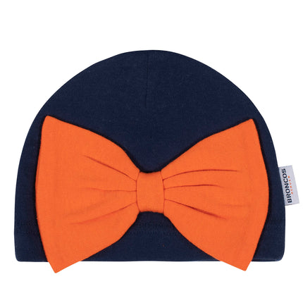 NFL Denver Broncos Conjunto de regalo de 3 piezas de body, pantalón con pies y gorro, azul/blanco Denver Broncos, 3-6M (260043160)