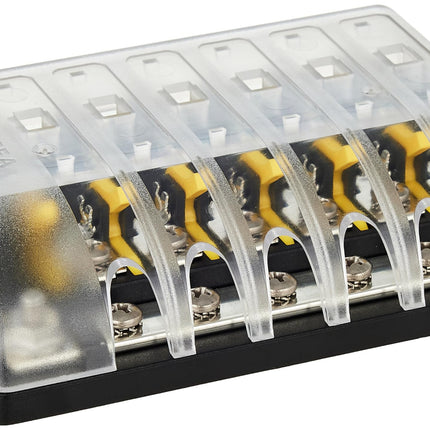 Blue Sea Systems 5015 Fuse Block AGC 6-CIR W/Groun