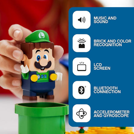 LEGO Super Mario Adventures with Luigi Starter Course Toy for Kids, Interactive Figure and Buildable Game Set, Girls & Boys Gifts Age 6 Plus, Creative Toys 71387