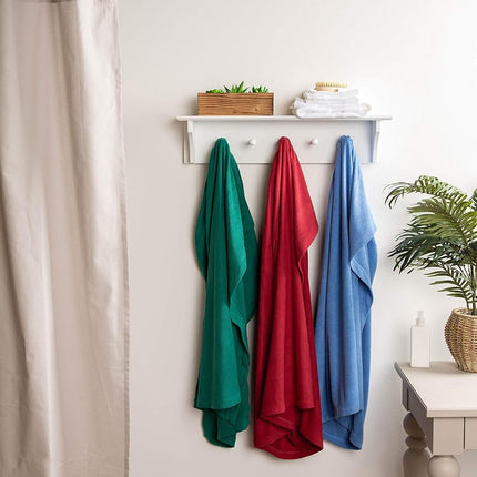 DII Women's Microfiber Shower Wrap, 55x32.5, Beach Wrap, Spa Wrap, Bath Wrap, Machine Washable, Perfect for College Dorm, Pools, Gyms, Beaches, Locker Rooms, Bathroom, Emerald